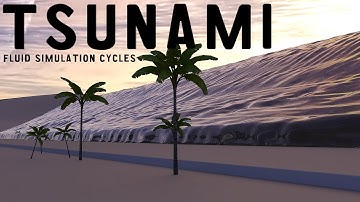 Blender Tsunami Fluid Simulation Cycles #b3d