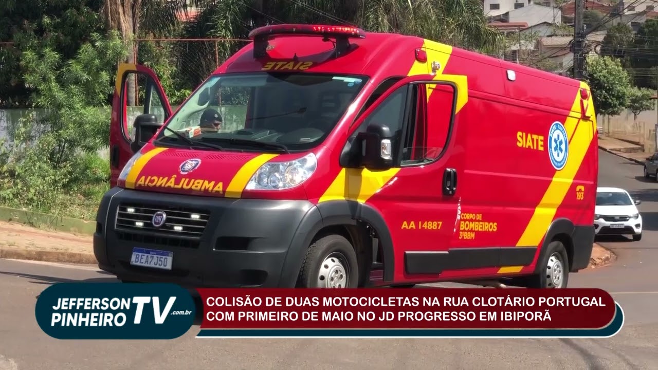 COLISÃO DE DUAS MOTOS DEIXA DOIS FERIDOS NO JD PROGRESSO EM IBIPORÃ