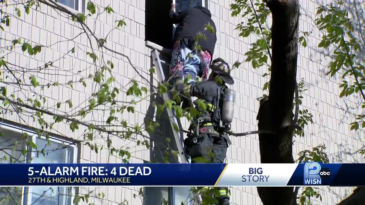 5-alarm apartment fire kills 4 people in Milwaukee - YouTube