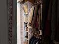 This Peel and Stick Wallpaper made a huge difference in this tiny closet! #diy