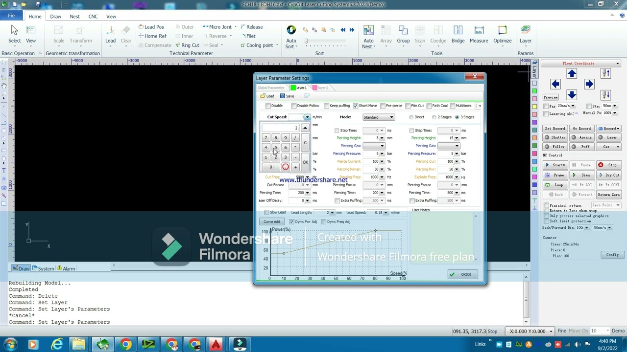 How to set parameter for Fiber Laser Machin
