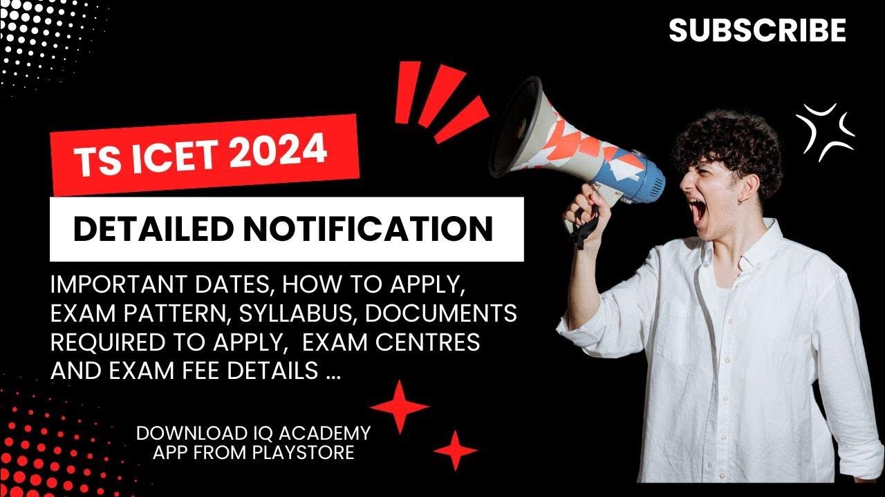 TS ICET 2024 DETAILED NOTIFICATION // EXAM DATES SHIFTS // HOW TO APPLY