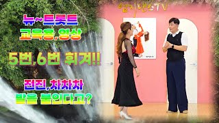 엄지댄스TV~뉴~트롯트 어려운데 재미있는 5번~6번 휘겨 배워보세요#트롯트를 전진 차차차 발을 붙인다고?~헉// 퀵스핀도 있네~#정통사교#트롯트 교육용 영상 만나 보시죠~