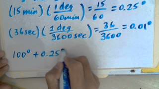 Convert Degree Minute Second (DMS) to Degree and Radians