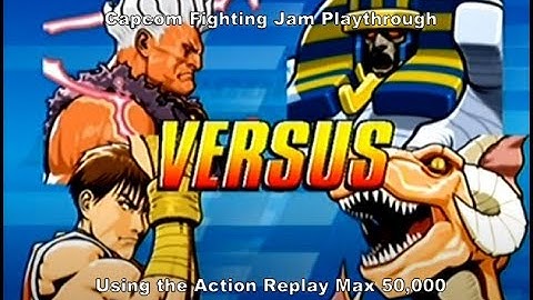 Capcom Fighting Jam Guy & Akuma Playthrough using the Ps2 Action Replay Max 50,000 :D #Playstation