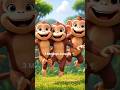 Monkeys Jumping 🐒 | Fun Kids Rhyme #shorts #freerishta