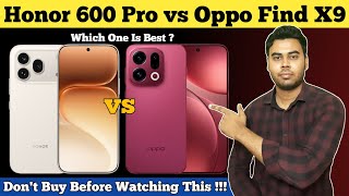 Honor 600 Pro vs Oppo Find X9 Full Comparison In Hindi | Best Gaming Mobiles In 2026