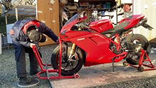 DUCATI SBK916~1198系ボトムアップスタンド　フロントスタンド