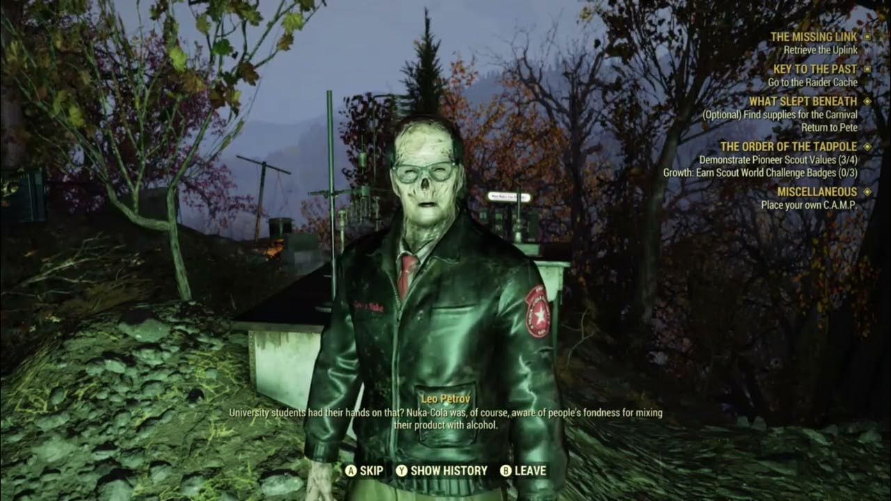 Fallout 76 Leo Petrov on Nukashine YouTube