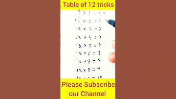 12 table tricks | multiple of 12 |  12-এর নামতা #mathstricks #tabletrick #maths #trending #shorts