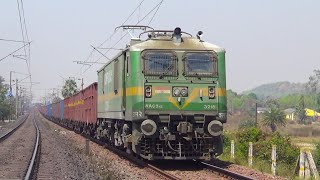 Famous High Speed CNB Wag9 Haluing Long Loaded Freight Train Moving Over Little rail Gradient At ghatshila Wealth