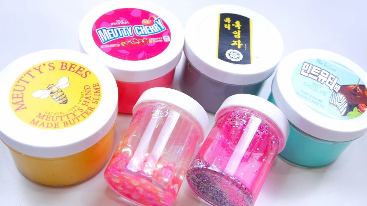 【ASMR】뮤티 버터박스 뮤티슬라임 Korean Slime Shop Review 韓国スライマーさんのスライムセット【音フェチ】