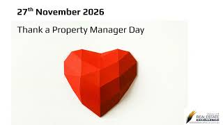 Thank a Property Manager Day 27th November 2026