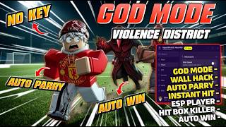 SCRIPT VIOLENCE DISTRICT NEW UPDATE (NO KEY) - GOD MODE, WALL HACK , INSTAN KILL - AUTO WIN