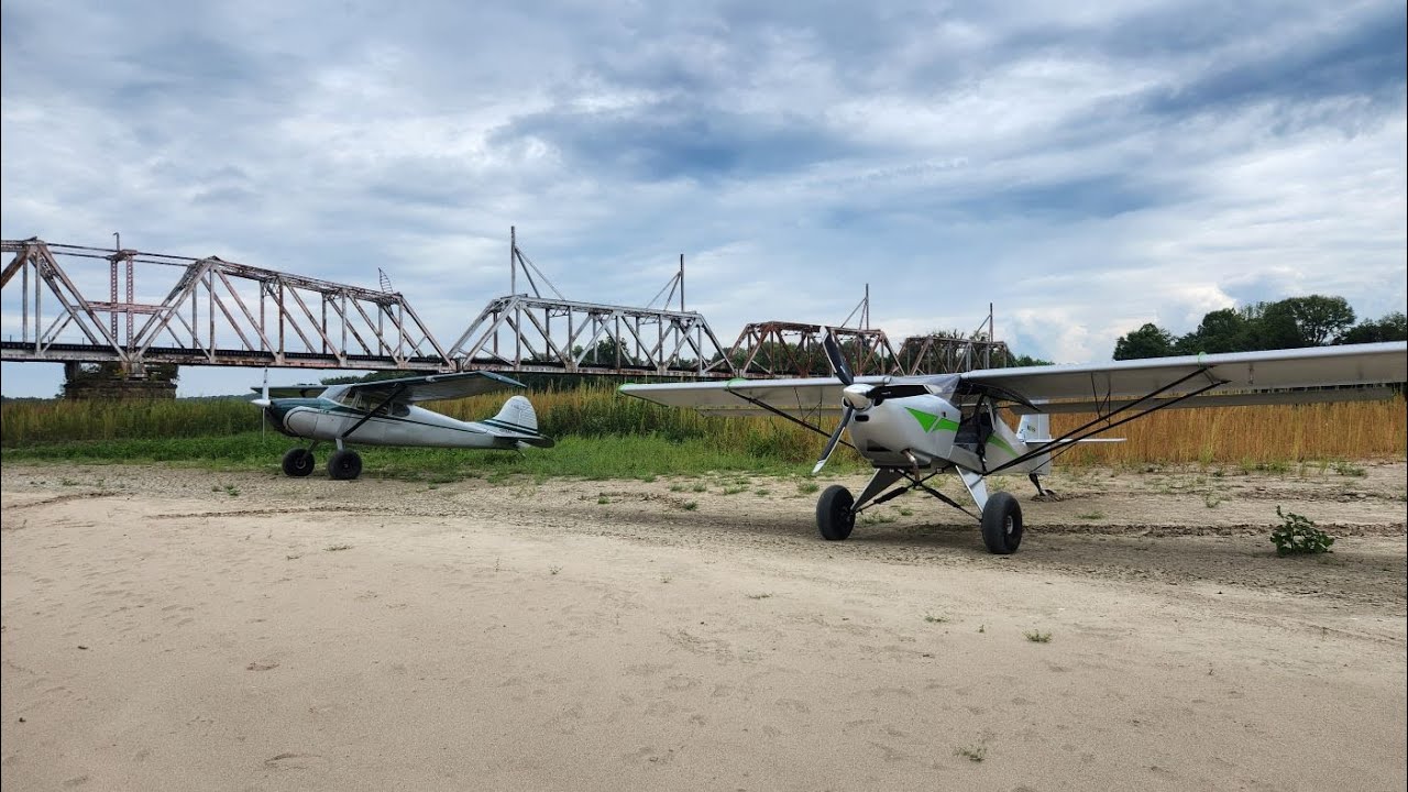 Kitfox STi Farmfox and a 300ft sandbar! Bush planes having fun in 2024 ...