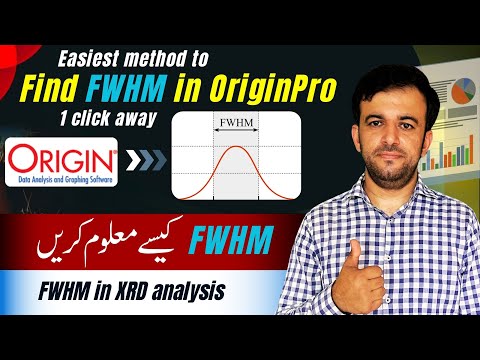 How to find FWHM in Origin | FWHM in scherrer formula | Full Width Half Maximum | Lecture 31