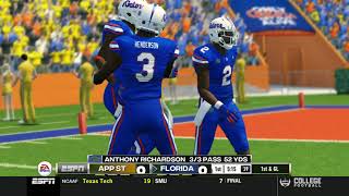 NCAA 14 CFB Revamped - Florida Gators vs App State - Intro, title screen, uniforms, & first drive