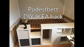 DIY Podestbett mit viel Stauraum - IKEA hack - Platform Bed