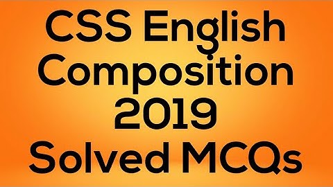CSS 2019 Solved English Composition Paper Hindi Urdu
