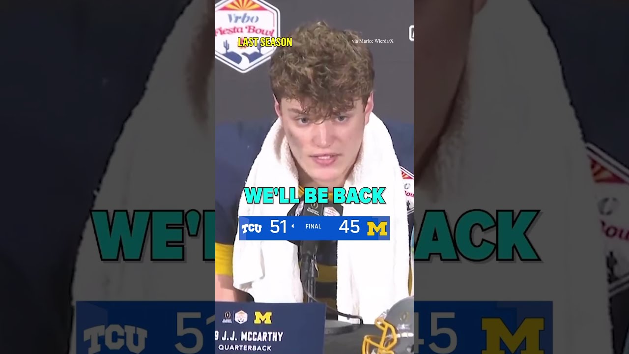 JJ McCarthy said Michigan would be back 😤 #shorts
