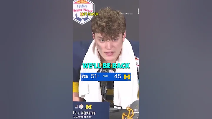 JJ McCarthy said Michigan would be back 😤 #shorts