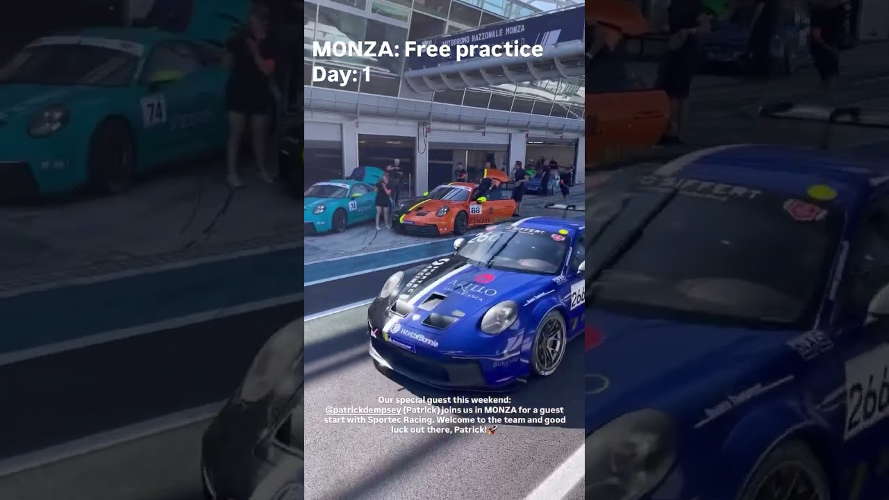 Patrick Dempsey at the Porsche Sprint Challenge Suisse in Monza (17/07) 