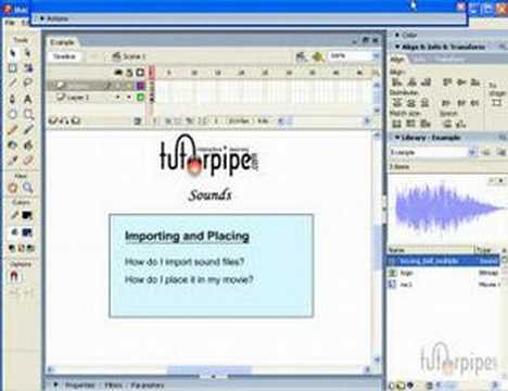 Flash 8 - Importing and placing sound