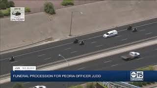 NOW: Funeral procession for fallen Peoria Police Officer Jason Judd
