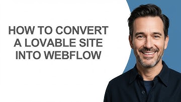 How to Convert a Lovable Site Into Webflow - KevinHowTo