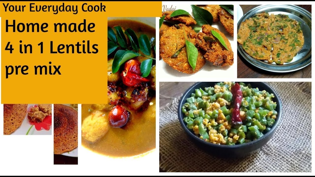 Homemade lentil premix | 4 in 1 recipe | Your Everyday Cook