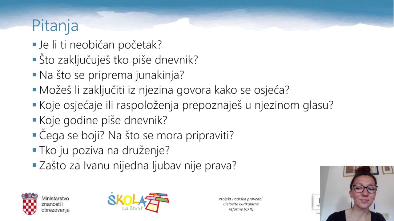 Hrvatski jezik, 2. razred srednjih škola, Osjetljivi, Slušanje emisije Male forme