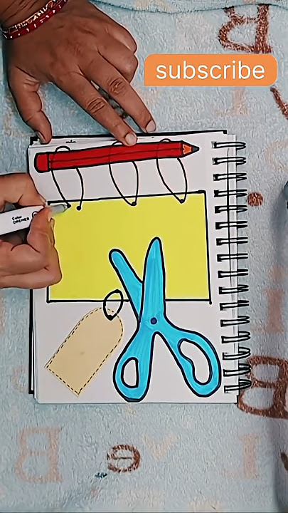 ✂️ Easy English Notebook Front Page Design ✏️ | Creative School Project Idea | DIY Drawing #shorts