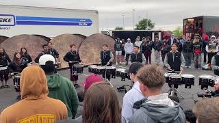 Ayala HS Drumline 2026 WGI Finals warmups in the lot