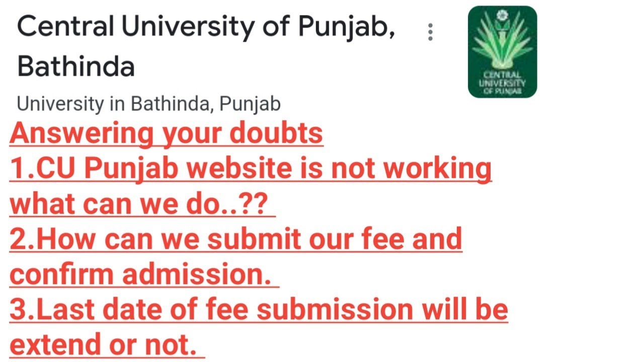 central university of Punjab||cu Punjab counseling process||cucet 2021 ||