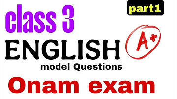 Class 3 english first term exam question paper/std3 english Onam exam question 2025/previous exam