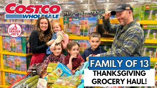 THANKSGIVING MEGA Haul! TRADER JOE'S & COSTCO! Shopping with Kids!