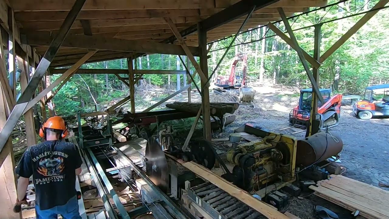 RM.56 Circle Sawmill Rough Cut Pine Boards YouTube