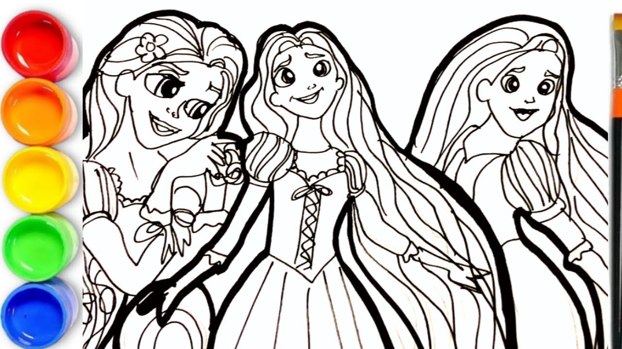 How to draw Rapunzel  Tangled