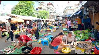 Amazing Market Scenes!! Kandal Market, & Kien Svay Krav Resort, Cambodia Street Food Tour
