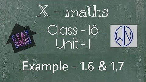Class - 18 | 10th Maths | UNIT -1 | Relation & Function | Eg. - 1.6 & 1.7  - By Nivetha Bharathi