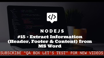 #15 nodejs - Extract Information (Header, Footer, Textbox, Annotation & Content) from MS Word
