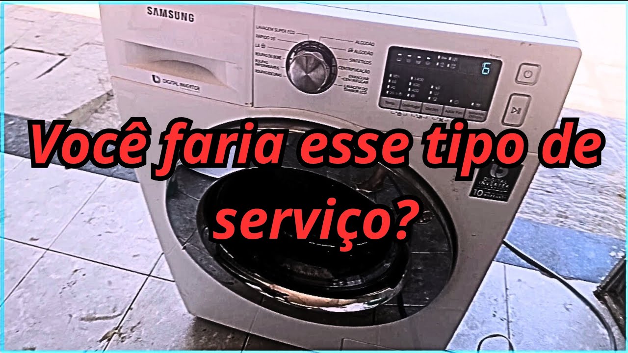 Máquina de lavar Samsung vazando água, o que fazer?