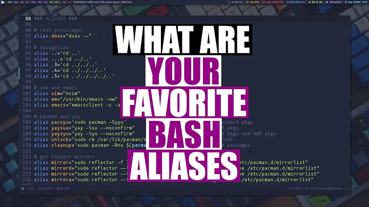 Let's Share Our Favorite Bash Aliases
