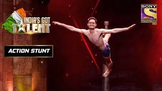 Sagar के इस Mallakhamba Act में हैं Superb Postures! | India's Got Talent Season 8 | Action Stunt screenshot 4
