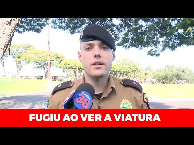 POLÍCIA MILITAR FLAGRA ELEMENTO TENTANDO FURTAR FIOS EM APUCARANA