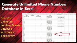 How to Generate Unlimited Mobile Phone Numbers Database in Excel screenshot 3
