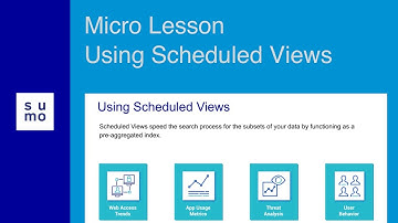 Micro Lesson: Using Scheduled Views