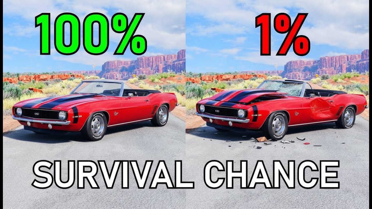 Лучшие реалистичные аварии в режиме "Шанс на выживание" | BeamNG.drive #01