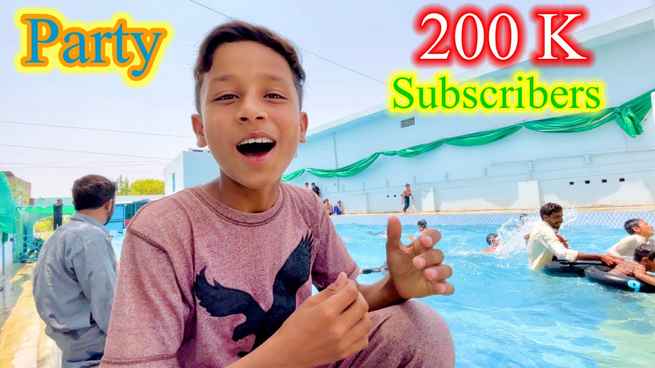 200K Subscribers Party In Swimming Pool 😍 | Dawood Sabir Vlogs
