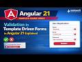 Validation in Template Driven Forms in Angular 21| Forms in Angular | Angular 21 tutorials in Hindi
